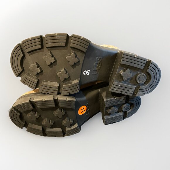 NEW UGG Brooklyn Chelsea Platform Hickory Suede Waterproof Boots Womens Size 11 - Picture 6 of 8